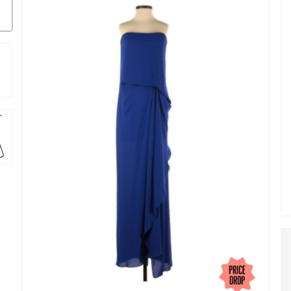 BCBG MAXVARIA Grace Royal Blue Strapless Gown